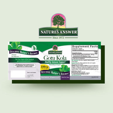 Nature'S Answer Gotu Kola | Dietary Supplement | Supports a Healthy Immune System | Made in the USA | Gluten- Vegan & Vegetarian Capsules 60ct