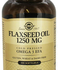 Solgar Flaxseed Oil 1250Mg 100 Sg 3-Pack