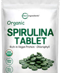 Micro Ingredients Organic Spirulina Supplement (Raw Spirulina Organic Filler Free), 3000MG , 720 Tablets (4 Month Supply)