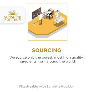 Sunshine Nutrition Advanced Collagen + Vitamin C 6000Mg 100 Tablets For Hair Skin Nail and Bone Health Dietary Supplement