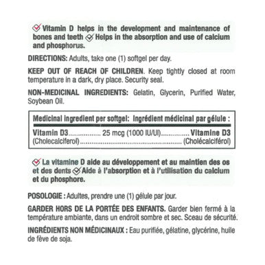 Nature's Bounty Vitamin D3 1000 Iu Mega Value 500 Softgels