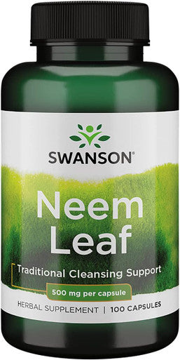 Swanson Premium Neem Leaf Immune Health (500 mg 100 Capsules)