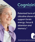 Bestvite Cognizin Citicoline 500mg (60 Vegetarian Capsules) - Clinically Studied Form of Citicoline - No Stearates - Vegan - Non GMO - Gluten - Brain Supplements for Memory and Focus