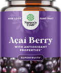 Natures Craft Acai Berry Antioxidant Support Weight Loss Supplement for Women and Men - Vitamins Minerals Antioxidant Formula Supports Immune System and Boost Energy Cognitive Health 60 Capsules