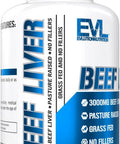 Evlution Grass Fed Beef Liver Capsules - Pasture Raised Desiccated 3000Mg - Supplement For Energy Immunity And Liver Support - Iron Rich Beef Organ Supplement For Men And Women (30 Servings)