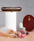 Handmade Yoni Seat, Cushion and Herbs (4 oz.) in a Luxury Package (8-16 steams - 8oz (230gr) Herbs, Gold)
