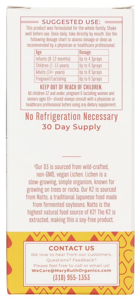 Maryruth'S Mary Ruth'S Organic Vitamin D3 Plus K2 Spray 1 Fz