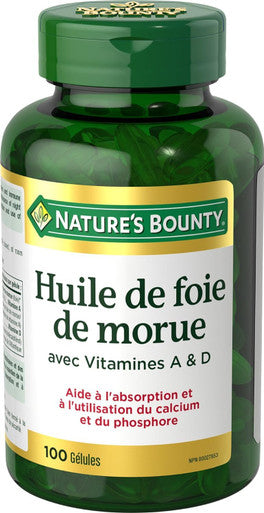 Nature's Bounty Cod Liver Oil 1000Mg 100 Sgl