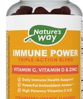 Nature'S Way Immune Power, Triple Action Immune Support Blend*, Vitamins C And D, Zinc, Strawberry-Orange Flavored, 90 Gummies
