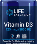 Life Extension Vitamin D3 5000 IU 120 Softgels 125mcg
