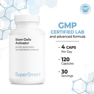 Supersmart Stem Cells Activator Natural Formula Stimultes Stem Cells Fucoidan Extract Boost Immune System Anti Aging Supplement NonGMO Gluten Free 120 Vegetarian Capsules