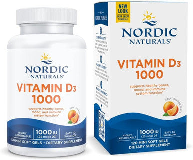 Nordic Naturals Vitamin D3 1000 IU Orange Flavor 120 Softgels
