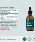 Mountain Meadow Herbs Sunshine Drops Vegan Vitamin D3 Booster for Healthy Bones and Teeth Ideal Winter Supplement Tincture 2oz