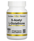 California Gold Nutrition S-Acetyl L-Glutathione, 100 Mg, 30 Veggie Capsules