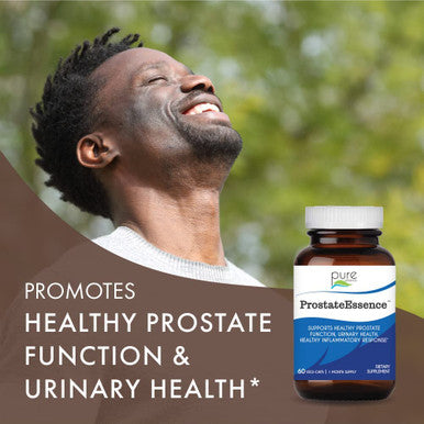 Pure Essence Labs Prostate Essence w/ Vitamin D3, Selenium, Zinc Supplements and More - Mens Vitamins and Herbal Supplement for Prostate Health w/ Beta Sitosterol - 60 Caps for Men