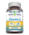 Amazing Formulas Vitamin E 400 Iu Per Serving Supplement | Non-Gmo | Gluten Free (240 Softgels)