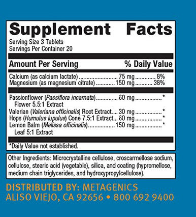 Metagenics MyoCalm Plus Enhanced Support for Muscle Relaxation | 20 servings