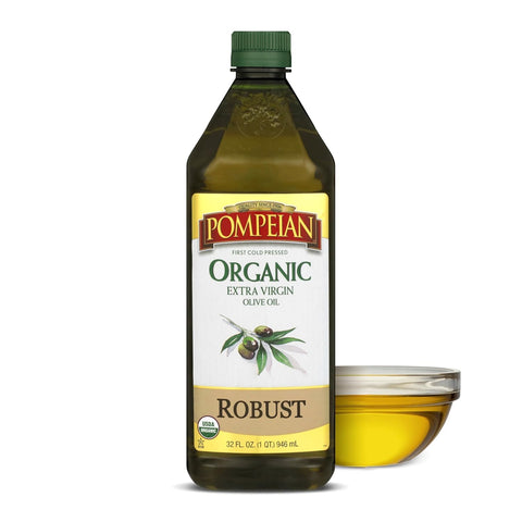 Pompeian Robust Extra Virgin Olive Oil, Contains Polyphenols, First Cold Pressed, 48 Fl Oz