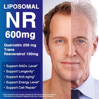 LOVITA Liposomal NR (Nicotinamide Riboside) 1000 mg with Quercetin & Trans-Resveratrol Support Cellular Health and Healthy Aging 100 Vegan Enteric-Coated Capsules