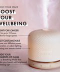Neom Wellbeing Pod Luxe | Premium Ultrasonic Essential Oil Diffuser | Ceramic Cover, Remote Control, Led Light & Timer | Aromatherapy Diffuser | Home Fragrance