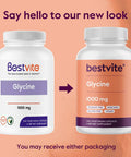 Bestvite Glycine 1000mg (240 Vegetarian Capsules) - No Stearates - Vegan - Non GMO - Gluten
