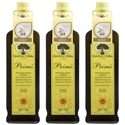 Frantoi Cutrera Primo Cold Extracted Italian Extra Virgin Olive Oil Cold Pressed, Polyphenol Rich Olive Oil, Authentic Certified DOP Sicilian EVOO Imported From Italy, 25.4 fl oz (Pack of 1)