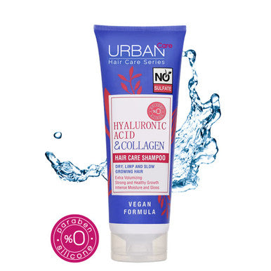 Urban Care Hyaluronic Acid & Collagen Extra Volumizing Strong & Healthy Growth Shampoo No Sulfate, Duo