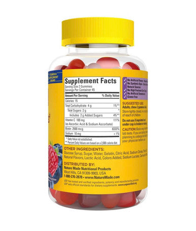 Nature Made Multivitamin For Her Womens Multivitamin For Daily Nutritional Support Multivitamin For Women 220 Gummies & 1 Bottle Of Hair Skin Nails 2500Mcg 90Ct Gummies