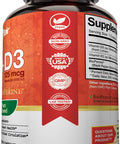 NutriFlair Vitamins D3 (5000iu/125mcg) + K2 (as Mk7) - Made with Plant-Based Ingredients Plus BioPerine Black Extract, 90 Capsules - Supports Healthy Immune, Heart and Health - Non-GMO Pills