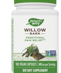 Nature'S Way Willow Bark, Traditional Relief Of Discomfort Due To Occasional Overexertion*, Non-Gmo Project Verified, 800 Mg Per Serving, 100 Vegan Capsules