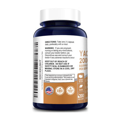 NusaPure Yacon Root Extract 2000mg Serving 200 Vegetarian Capsules (Extract 4:1, Non-GMO & )