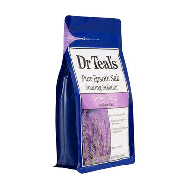 Dr Teal's Epsom Salt Bath Combo 4-Pack (12 lbs Total), Pre and Post Workout with Magnesium Sulfate and Menthol, and Soothe & Sleep with Lavender