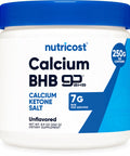 Nutricost Calcium BHB Salts, Exogenous Ketone Supplement, 6.5g Beta-Hydroxybutyrate Per Serving, 250 Grams (30 Serv)