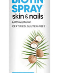 Country Life Biotin Spray 2Mg/2 000Mcg - Tropical Coconut Flavor - May Help Support Healthy Hair Skin And Nails - B Vitamins - Keratin - Easy Absorption