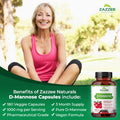 Zazzee D-Mannose, 1000 Mg Per Serving, 180 Vegan Capsules, 3 Month Supply, Potent & Fast-Acting, 100% Pure, Natural Cleansing Sup