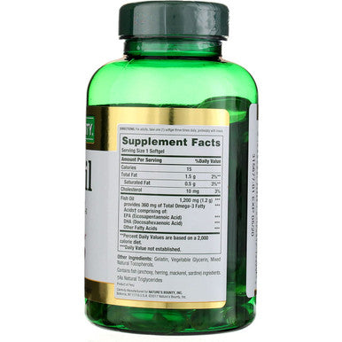 Nature's Bounty Fish Oil 1200 Mg Softgels 120 Ea (Pack Of 2)