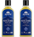 Ayumi Pure Sesame Seed Oil, Contains Vitamin E Which Protects Skin Cells From Damage, Packed With Antioxidants That Fight Build-Up of Chemicals - 2 x 150ml