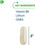 Nutra BioGenesis - Stress Factors - Vitamin B6, Lithium and GABA to Help Support Stress Response and Neurotransmitter Health - 60 Capsules