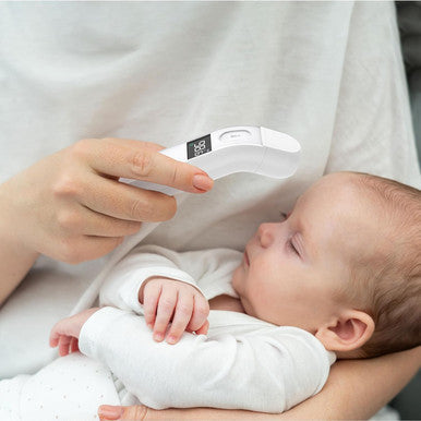 iHealth Digital Thermometer for Adults and Kids - Infrared Forehead Thermometer with Color Fever Indicator - Touchless, Fast, Accurate Results in 1 Second - Silent Mode, Easy-to-use for Home - PT2L