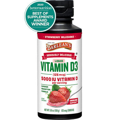 Barleans Strawberry Milkshake with Vitamin D3 All Natural Olive Leaf Complex Immune Support Bundle