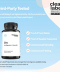 3in1 Zinc Picolinate Magnesium Glycinate Supplements with Vitamin B6 Reproductive Fertility Health Hormone Balance Immune System Support PCOS Support 60 Vegetarian Capsules