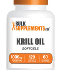 Bulksupplements.Com Krill Oil 1000Mg Softgels - Krill Oil Supplement, Antarctic Krill Oil, Dha Supplements - Krill Oil Omega 3, 2 Krill Oil Softgels Per Serving (1000Mg), 120 Softgels
