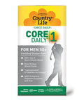 Country Life Core Daily-1 Multivitamin For Men 50+ Energy Support 60 Tablets 2 Month Supply Certified Gluten Free