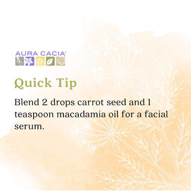 Aura Cacia Carrot Seed Essential Oil GC/MS Tested for Purity 15ml 0.5 fl. oz.