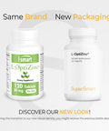 Supersmart LOptiZinc 30 mg Per Day Zinc Antioxidant Supplement Support Healthy Respiratory System NonGMO Gluten Free 120 Tablets