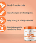 Immune Support Supplement w/ Elderberry Extract Vitamin C Ecea Daily Immunity Booster for Adults Boost Healthy Stress Response Plus Respiratory System Defense 60 Capsules/Pills