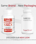 Supersmart Double Amla Extract Standardized to 45 Tannins Saberry Support Digestive Health Anti Aging Antioxidant Supplement NonGMO Gluten Free 100 Vegetarian Capsules