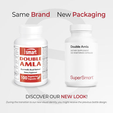 Supersmart Double Amla Extract Standardized to 45 Tannins Saberry Support Digestive Health Anti Aging Antioxidant Supplement NonGMO Gluten Free 100 Vegetarian Capsules