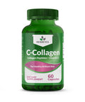 Herbevia C-Collagen Hydrolyzed Collagen Capsule & Vitamin C Glowing Skin Healthy Hair Nails & Joints | Anti-Aging Supplement for Adults Halal Certified GMO-Free 60 Capsules