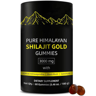 Shilajit Gummies UltimaPeak Pure Himalayan Shilajit for Men Lab Tested No Added Sugar Ashwagandha Gokshura Fulvic Acid & 85+ Trace Minerals for Men Women NonGMO 60 Gummy